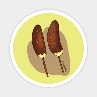 A pair of Choco Banana Magnet